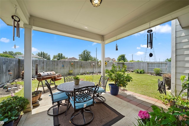 8630 Kirksage Dr, Houston, TX 77089 - view of patio / terrace featuring outdoor dining area