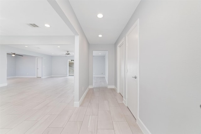 5006 Lymbar Dr, Houston, TX 77096 - hall featuring recessed lighting and baseboards