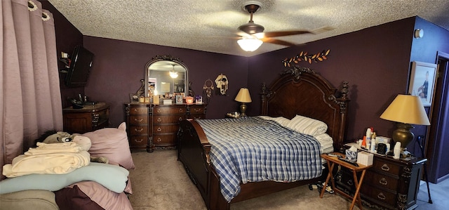 15459 Runswick Dr, Houston, TX 77062 - carpeted bedroom with a textured ceiling and ceiling fan