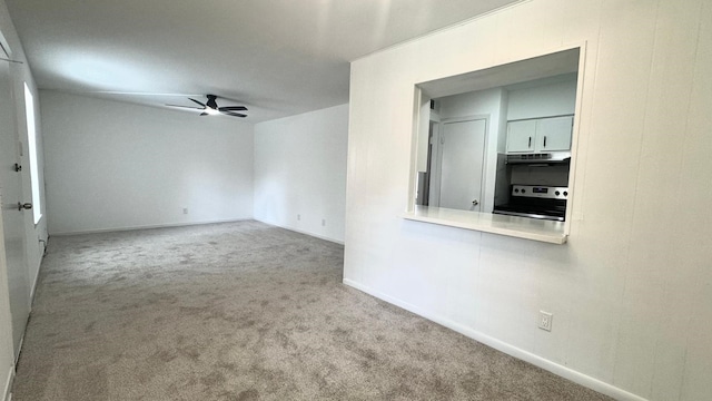 9005 Gaylord St Unit 20, Houston, TX 77024 - empty room featuring a ceiling fan and carpet flooring