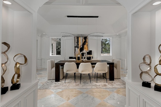 view of dining space