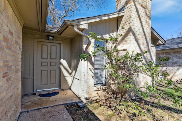 5519 Fallengate Dr, Spring, TX 77373 - entrance to property featuring a chimney and brick siding