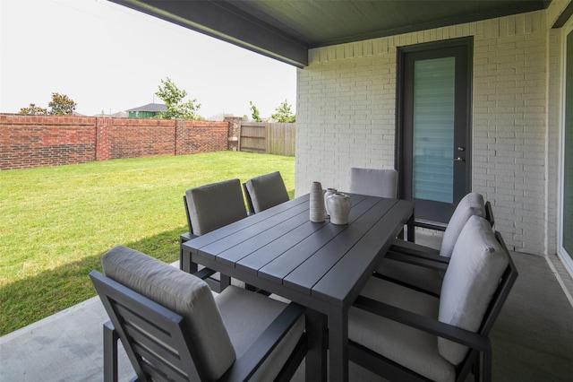 1682 Sherwood Glen Dr, Friendswood, TX 77546 - view of patio / terrace featuring outdoor dining area