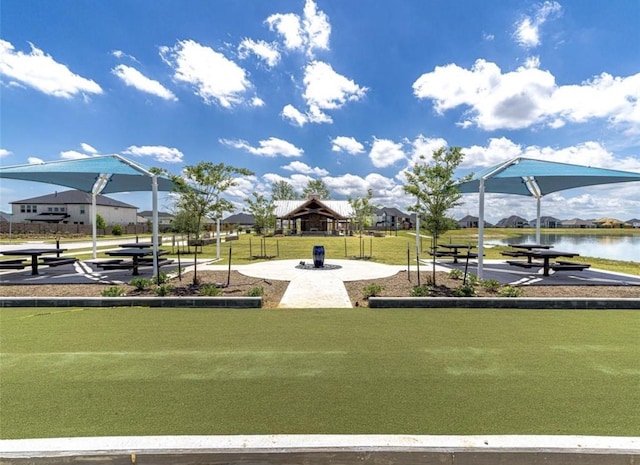 1682 Sherwood Glen Dr, Friendswood, TX 77546 - view of home's community with a gazebo and a water view