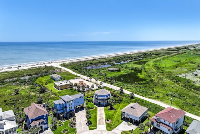 drone / aerial view of unending shoreline