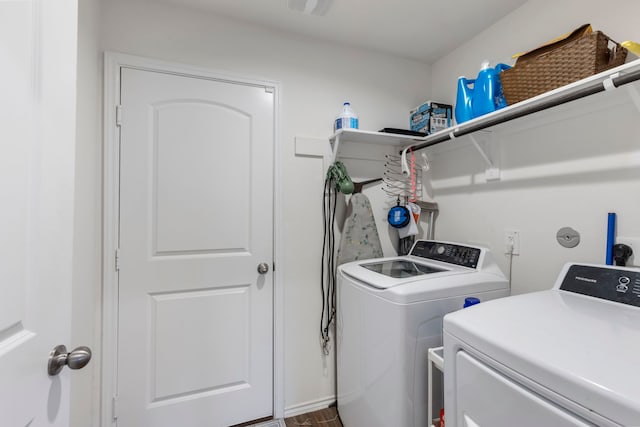 21623 Oakwood Meadows Ln, Katy, TX 77449 - clothes washing area with independent washer and dryer