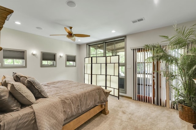 19727 Country Lake Dr, Magnolia, TX 77355 - bedroom featuring light carpet and recessed lighting