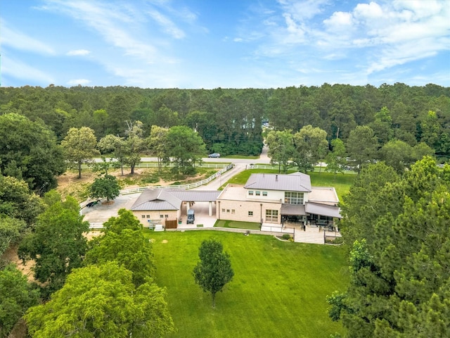 19727 Country Lake Dr, Magnolia, TX 77355 - aerial view of property and surrounding area with a heavily wooded area