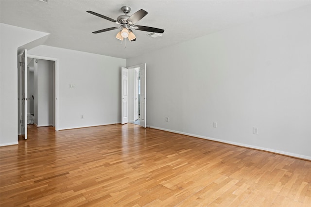 10255 Crooks Way Ct, Houston, TX 77065 - empty room with a ceiling fan, light wood-style flooring, and baseboards