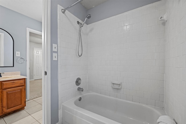 10255 Crooks Way Ct, Houston, TX 77065 - full bathroom with bathing tub / shower combination, tile patterned flooring, and vanity