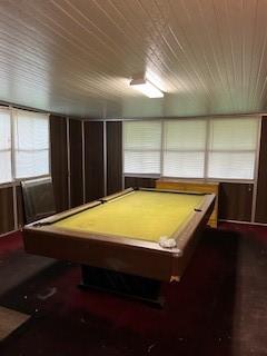 5005 Oak Ln, Texas City, TX 77591 - game room with wood ceiling and billiards