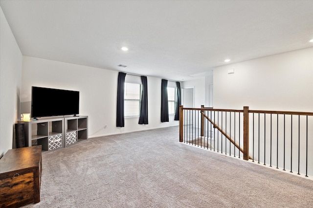 17303 Rock Willow Ln, Tomball, TX 77377 - unfurnished living room with recessed lighting and carpet