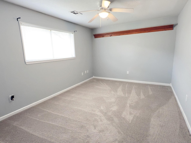 16007 Sailfin St, Crosby, TX 77532 - unfurnished room with ceiling fan, carpet, and baseboards