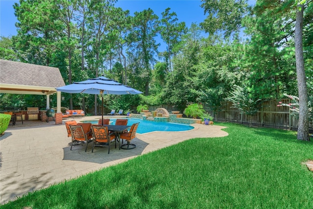 31 Brywood Pl, The Woodlands, TX 77382 - view of pool with a patio and a gazebo