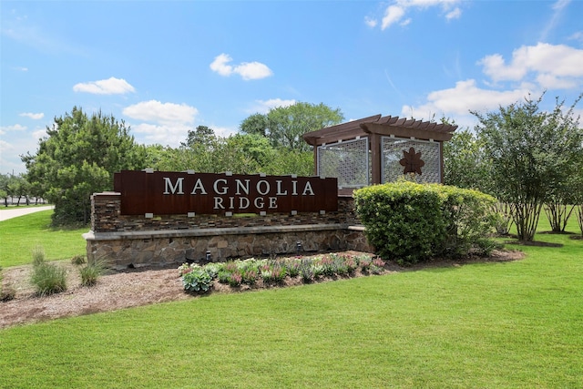 513 Bonnerville Ln, Magnolia, TX 77354 - community sign featuring a yard