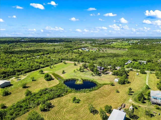 drone / aerial view of a nearby body of water