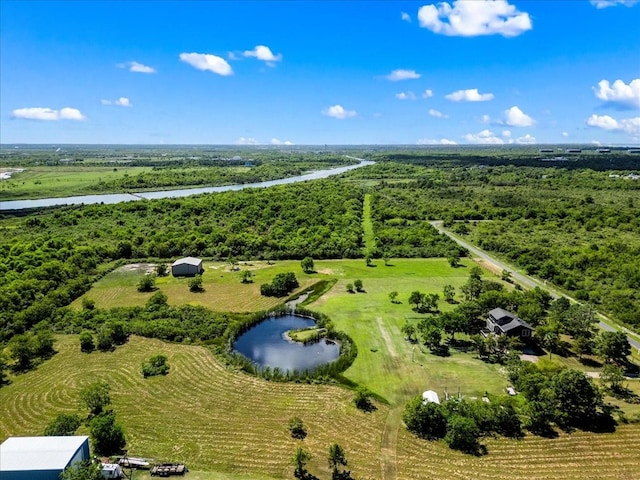 drone / aerial view of a large body of water
