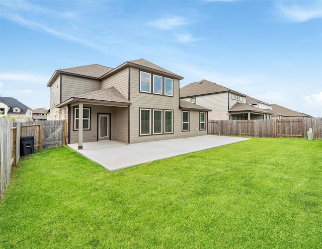 18423 Windy Knoll Way, Houston, TX 77084 - rear view of house with a patio and roof with shingles