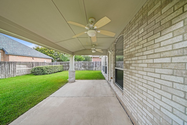 1910 Edenfield Ln, Sugar Land, TX 77479 - view of patio / terrace featuring a ceiling fan