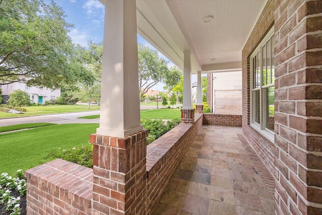 3707 Jardin St, Houston, TX 77005 - covered porch featuring a yard