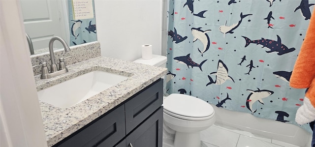 11378 Underwood St, Willis, TX 77318 - full bathroom featuring toilet, a shower with curtain, and vanity
