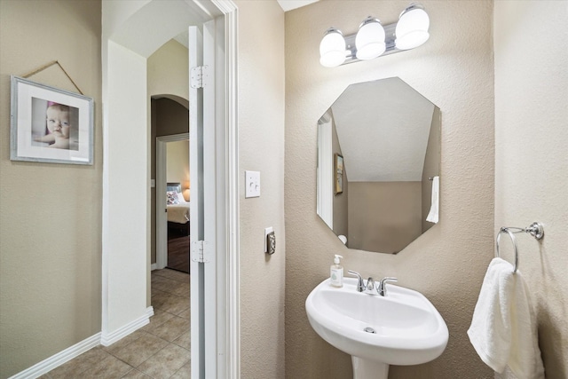 7327 Crescent Bridge Ct, Humble, TX 77396 - bathroom featuring a sink and tile patterned flooring