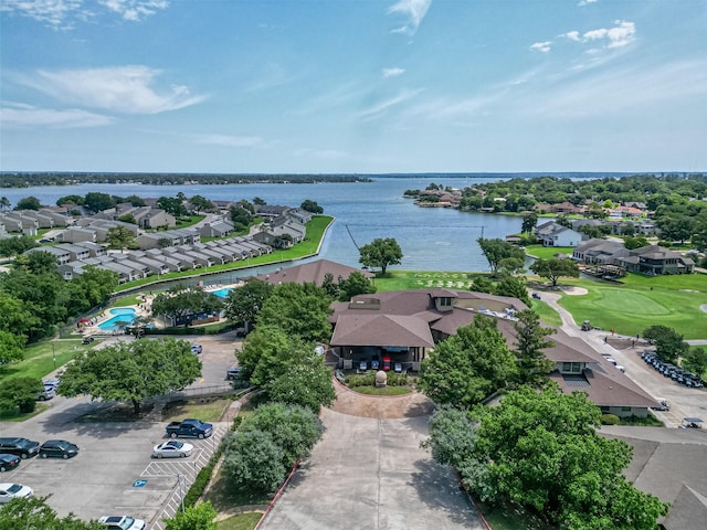 109 Moonspinner, Conroe, TX 77356 - aerial perspective of suburban area with a large body of water