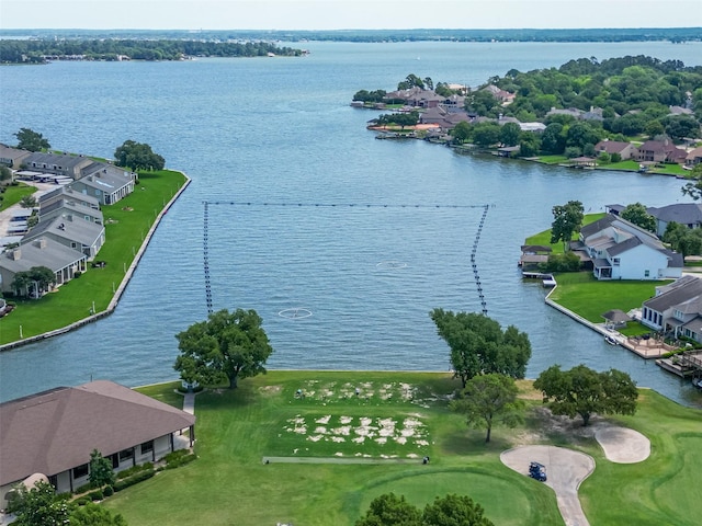 109 Moonspinner, Conroe, TX 77356 - aerial perspective of suburban area featuring a large body of water and a golf course
