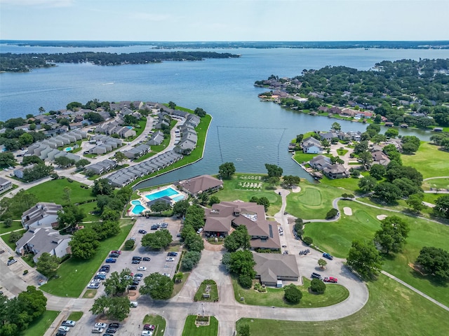 109 Moonspinner, Conroe, TX 77356 - aerial view of residential area featuring a large body of water