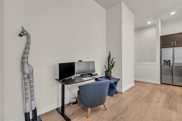 144 Knightsbridge Park Ln, Houston, TX 77018 - office space with light wood-style flooring, recessed lighting, and baseboards