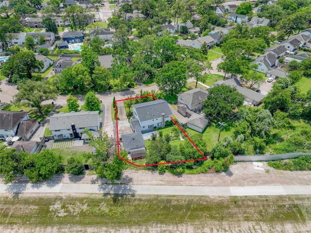 4822 Droddy St, Houston, TX 77091 - aerial view of residential area featuring property boundaries highlighted