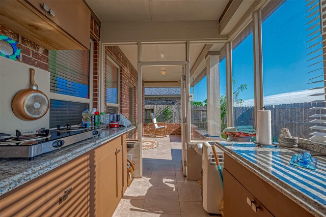 3619 Canton Hills Ln, Missouri City, TX 77459 - view of patio / terrace featuring exterior kitchen and fence