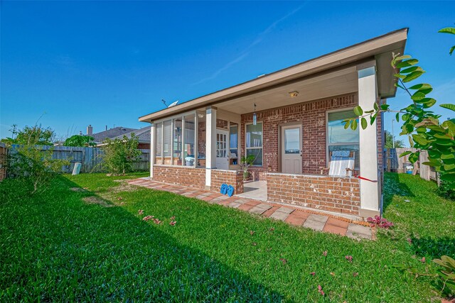 3619 Canton Hills Ln, Missouri City, TX 77459 - rear view of house with brick siding