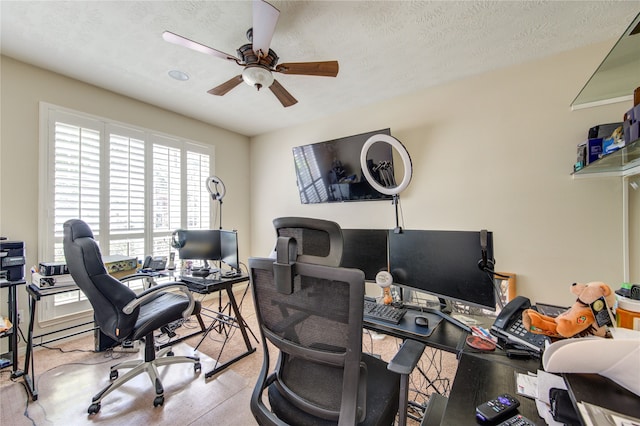 2127 Linden Rock Dr, Katy, TX 77494 - office area featuring ceiling fan