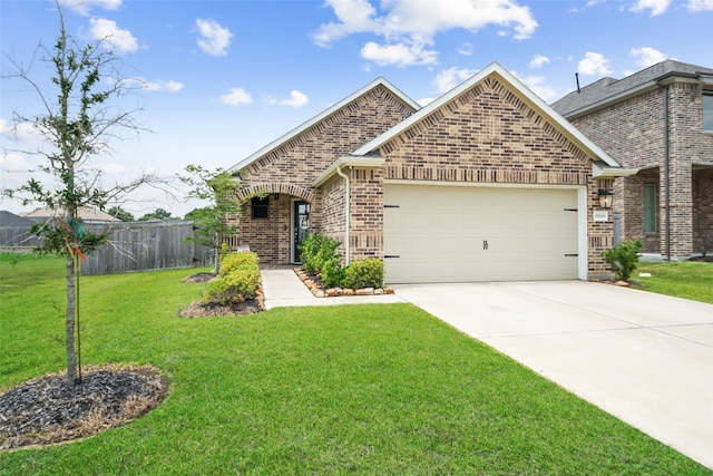 19266 Hazel Firs Ct, Magnolia, TX 77355 - view of front of house featuring brick siding, a garage, and concrete driveway