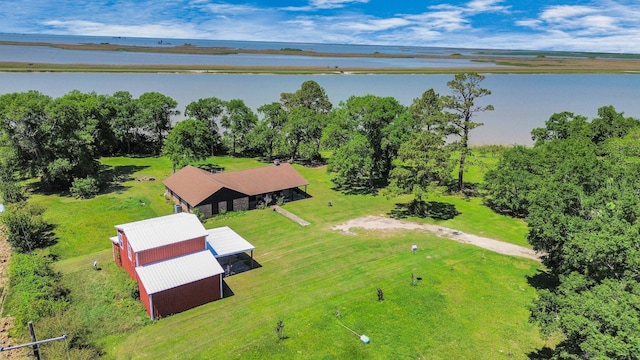 3428 S Main St, Anahuac, TX 77514 - view from above of property featuring a nearby body of water