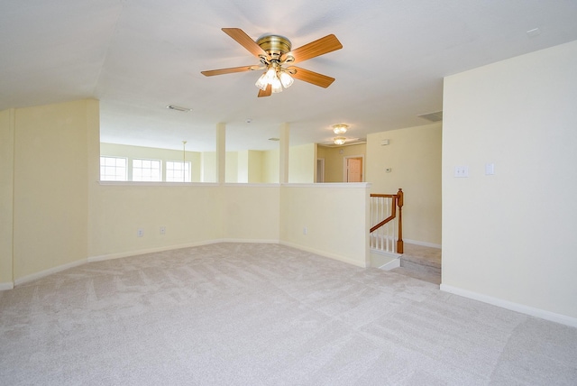 7218 Welshwood Ln, Sugar Land, TX 77479 - carpeted empty room featuring ceiling fan and baseboards
