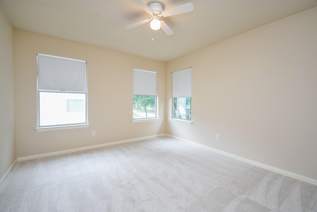 7218 Welshwood Ln, Sugar Land, TX 77479 - carpeted spare room featuring baseboards and a ceiling fan