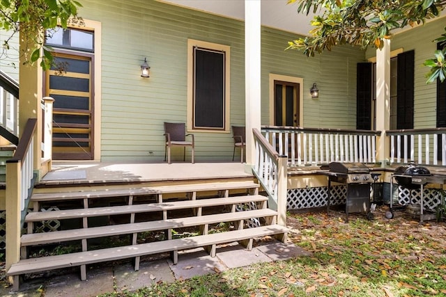 1427 Winnie St, Galveston, TX 77550 - property entrance featuring a porch