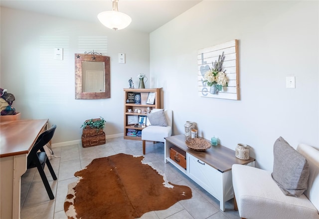 26019 Babe Ruth Dr, Splendora, TX 77372 - sitting room featuring light tile patterned flooring and baseboards