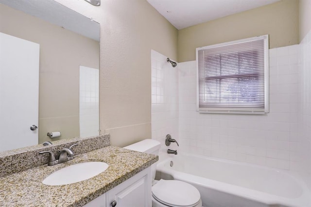 1009 Linden St, La Marque, TX 77568 - bathroom with toilet,  shower combination, and vanity