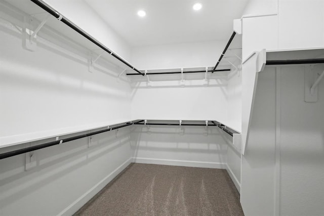 18511 Wolf Mountain Ln, Cypress, TX 77433 - walk in closet featuring dark carpet