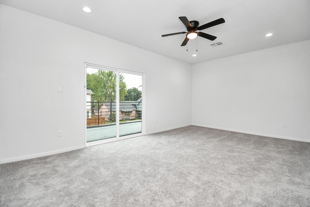 3309 Shelby Cir, Houston, TX 77051 - carpeted empty room with ceiling fan, recessed lighting, and baseboards