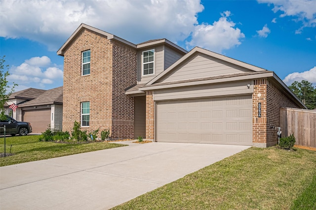 40434 Basalt Elm Rd, Magnolia, TX 77354 - traditional-style house featuring brick siding, concrete driveway, and an attached garage