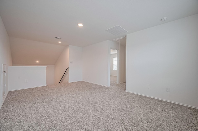 40434 Basalt Elm Rd, Magnolia, TX 77354 - empty room featuring light carpet, recessed lighting, attic access, a smoke detector, and baseboards