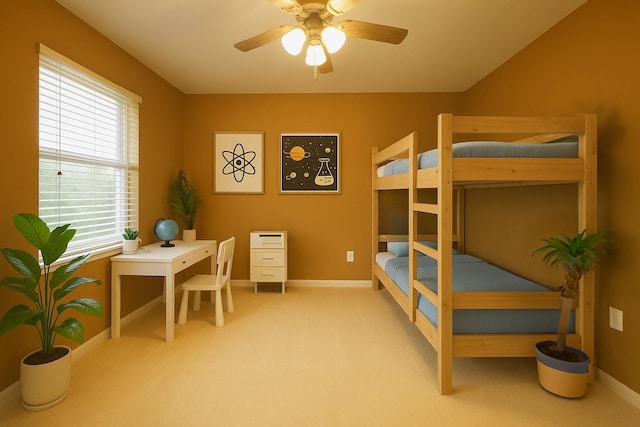 7902 Crystal Moon Dr, Houston, TX 77040 - carpeted bedroom featuring baseboards and ceiling fan