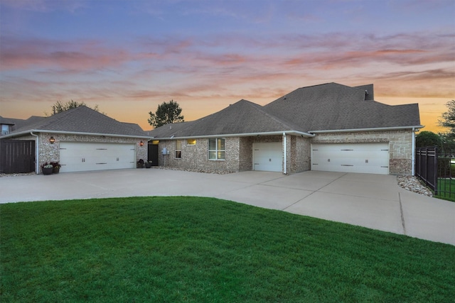 21514 Fairhaven Creek Dr, Cypress, TX 77433 - view of front of property with concrete driveway, a garage, brick siding, and roof with shingles