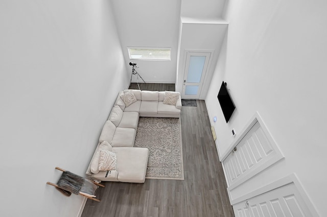 6827 Rocinante Ln, Houston, TX 77092 - living room featuring wood finished floors