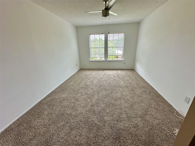 2611 Grants Lake Blvd Unit 237, Sugar Land, TX 77479 - empty room with ceiling fan, a textured ceiling, and carpet floors