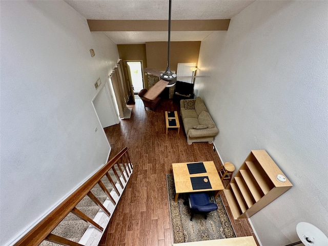 2611 Grants Lake Blvd Unit 237, Sugar Land, TX 77479 - living room featuring wood finished floors and stairs